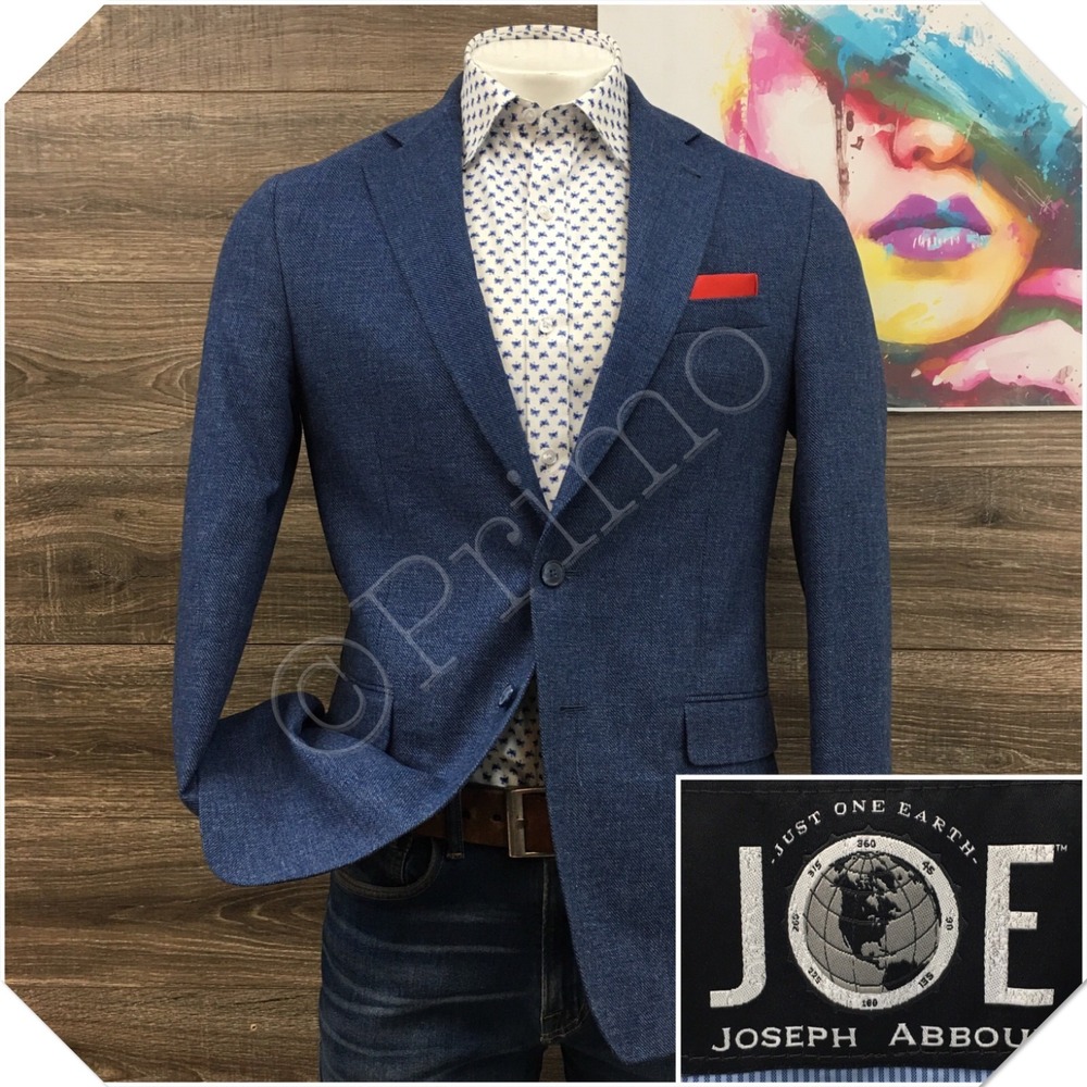 JOSEPH ABBOUD Mens Cotton Linen Blazer Sport Coat Casual Jacket Size 42L Slim
